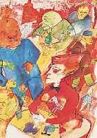 GROSZ, GEORGE, ZWEI FARBLITHOS AUS ECCE HOMOUND EINE LITHOGRAPHIE AUS INTERREGNUM, JE CA. 26 X 20 CM, PP