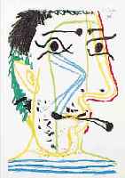 PICASSO, PABLO, FARBLITHOGRAPHIE: LE GOUT DEBONHEUR, HANDPRESSENDRUCK AUF BüTTEN UNTER AUFSICHT VON PABLO PICASSO, ED. DIETZZ-SCHüNE-MANN ...