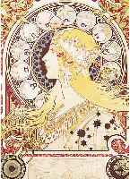 MUCHA, ALPHONSE, FARBLITHOGRAPHIE, EDITION GALERIE DU CENTRE, MOURLOT PARIS 1986, VON JIRI MUCHA HANDSIGNIERT, NUM. 217/350, CA. 51.5 X 38.5 ...