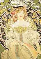 MUCHA, ALPHONSE, FARBLITHOGRAPHIE, EDITION GALERIE DU CENTRE, MOURLOT PARIS 1986, VON JIRI MUCHA HANDSIGNIERT, NUM. 217/350, CA. 51.5 X 38.5 ...
