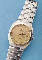 OMEGA HERRENARMBANDUHR SEAMASTER, REF.-NR. 3961022, SCHWEIZ UM 1990, EDELST., EDELST.- BAND M. UNSICHTB. SICHERHEITSFALTSCHL., LüNET-TE MASSIV ...