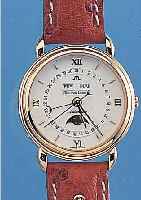 MAURICE LACROIX HERRENARMBANDUHR AUTOMATIK VOLLKALENDER, REF.-NR. 13111/6995, SCHWEIZ UM 1996, UNGETR. LAGERW., ORIG.-LEDERB., PA- PIERE, ...