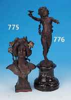 BüSTE, FRANKREICH, SIGN. J. CAUSSE, UM 1900, BRONZE, H. 23 CM