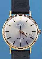 CITIZEN HERRENARMBANDUHR, REF.-NR. T51401/ 5024249, JAPAN UM 1967, METALL HARTVERG., EDELST.-BODEN U. GLASR. GEDR., 25 ST., HAND- AUFZUGKAL. ...