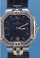 MAURICE LACROIX HERRENARMBANDUHR QUARTZ, REF.-NR. 2600/95563, EDELST. MATT., LüNETTE SOWIE SCHARNIERBANDANST. U. KRONE HARTVERG., ...