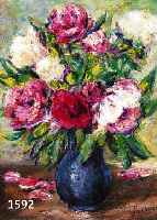 IKONE, 19. JH., ZENTRALRUSSLAND, GOTTESMUT- TER VOM "UNVERBRENNBAREN DORNBUSCH", MIT EXPERTISE, 27 X 21,5 CM