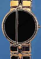 RAYMOND WEIL HERRENARMBANDUHR TRAVIATA, REF.-NR. 3725, SCHWEIZ UM 1992, METALL HART- VERG. INCL. METALLB., ASYM. DESIGNERFORM, 2-GET. ...