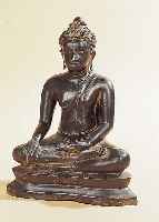 BUDDHA-FIGUR, NORDTHAILAND, 17. JH., BRONZEGUß, KLEINERE RESTE URSPR. VERGOLDUNG, H. CA. 47 CM, BODENFUND, DAHER MIT RESTEN VON ...