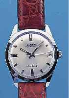 ANKER HERRENARMBANDUHR AUTOMATIK, DEUTSCH- LAND UM 1972, METALL HARTVERCHR., EDELST.- BODEN GESCHR., 25 ST., DATUM, BASISKAL. H. BECKER 313, ...