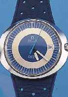 OMEGA HERRENARMBANDUHR AUTOMATIK/DYMANIK, REF.-NR. 135033, SCHWEIZ UM 1968, EDELST.- EINSCHALENGEH., ORIG.-LEDERB. IM BODEN INTE- GRIERT, GET. ...