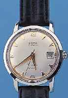 KONVOLUT: 2 DOXA HERRENARMBANDUHREN, BEIDE UM 1952, BEIDE HANDAUFZUG, INCABL. STOßGES., BASISKAL. ETA 1147, 1X 16 ST., GEH. VERCHR., ...