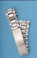 IWC EDELSTAHLHERRENARMBANDUHRBAND, STEGBR. CA. 18 MM, L. VON STEG ZU STEG 14,5 CM, BAND- ANSATZWöLBUNG FüR EINEN D. CA. 6 CM, FALT- SCHL. UM ...
