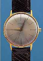 JUNGHANS HERRENARMBANDUHR CHRONOMETER, DEUTSCHLAND UM 1972, METALL HARTVERG., BER., EDELST.-BODEN GEDR., ORIG.-BLATT, L. FL., 17 ST., ...