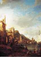 BEERSTRATEN, JAN ABRAHAMSZ, *1622 AMSTERDAM - 1666, BEDEUTENDER NIEDERLäNDISCHER KüNSTLER,MALTE AMSTERDAMER STADTANSICHTEN, GROSSE SEE- SCHLACHTEN ...