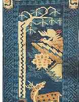 PAO TOW, CHINA, 105 X 55CM, EHZ 4 FLOR WOLLE, UM 1900