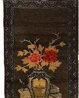 PAO TOW, CHINA, 173 X 73CM, EHZ 3 FLOR WOLLE, UM 1920, REINIGUNGSBEDüRFTIG