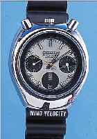 CITIZEN ARMBANDCHRONOGRAPH AUTOMATIK, JAPAN UM 1970, EDELST., BODEN GESCHR., PULTFORM, MINERALFLACHGL., 30-MIN.- U. 12-STD.-STOPP- ZäHLER, 23 ...