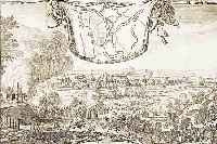 KUPFERSTICH AUS PUFENDORF OSTSEECHRONIK, 1695, BREST-LITEWSK GESAMTANSICHT, CA. 26 X 47 CMPP