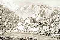 VIER KUPFERSTICHE AUS VOYAGE PITTORESQUE EN SUISSE ODER ZUR LAUBEN'SCHE TOPOGRAPHIE, 1765, VERSCH. SCHWEIZER ANSICHTEN, JE CA. 22 X 34CM, PP