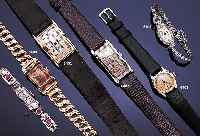 OMEGA DAMENARMBANDUHR, SCHWEIZ UM 1936, NEUTR. ROSE-G. 750/000-GEH. INCL. GG-GLIEDER- B., MINERALGL. FACETT., NUTZSP., KUPFERFARB. BLATT, FL., ...