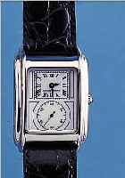 AUGUSTE REYMOND HERRENARMBANDUHR DOCTORS WATCH REF.-NR. 56002, SCHWEIZ UM 1996, METALL RODH., EDELST.-BODEN GEDR., NEUTR. EDELST.- BAND U. ...