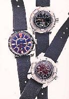 KONVOLUT: 6 DAMENARMBANDUHREN TAUCHERDESIGN, UNGETR. LAGERW., NACH GESCHäFTSAUFL., ALLE VERSCH. DESIGN, ALLE KL. SEK., SCHW. KONTRAST-ZIFFERBL., ...