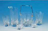 63-TEILIGES GLäSERSET, DAUM, 20. JH., BEST. AUS: 11 BECHERGLäSERN, H. 16 CM; 14 BECHER- GLäSERN, H. 11 CM; 12 BECHERGLäSER, H. 9 CM, (1X AM ...