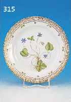 PLATTE, ROYAL KOPENHAGEN, FLORA DANICA, 90ER JAHRE, PORZELLAN, SCHöNE BEMALUNG, REICHE GOLDSTAFFAGE, D. 30,5 CM