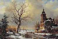 HANSEN, TRADITIONALIST DES 20. JH. IM STIL DER ALTEN HOLLäNDISCHEN MEISTER, HIER: PER- SONEN AUF DEM EIS IN WINTERLICHER LANDSCHAFT MIT GROSSEN ...