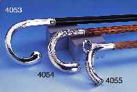 SPAZIERSTOCK, WOHL DEUTSCH UM 1920, SILBER GEPRüFT, REINES ART-DECO, GEBR.-SP./ VERBEULT, SCHUß HOLZ, ZWINGE METALL, L CA. 91 CM