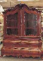 AUFSATZMöBEL, SOG. PRAHLHANS, NIEDERLANDE, 1790-1810, MAHAGONIFURNIER, VIERSEI- TIG VERGLAST, SEITENEINBLICKE U. VERGLASUNG SPäTER, ...
