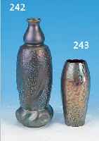 VASE, WOHL CLEMENT MASSIER, UM 1900, KERAMIK, MEHRFACH LüSTRIERT MIT GEäTZTEM DEKOR, H. CA. 13,5 CM,