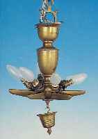 SHABBAT-LAMPE, FRANKREICH, UM 1810/20, MESSINGGUß, SPäTER ELEKTRIFIZIERT, DIESE NICHT GEPRüFT, H. 30 CM