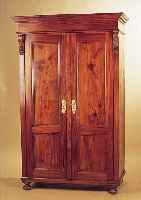 SCHRANK, DEUTSCH, UM 1880/90, LäRCHE MASSIV,ZWEITüRIG, INNENSCHUBLADE, KL. ERGäNZUNGEN, L. ALTERSSCH., OHNE SCHLüSSEL
