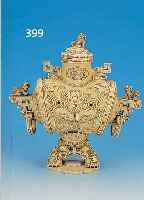 AUSGEFALLENES DECKELGEFäß, CHINA, UM 1900/20, MAMMUTH-ELFENBEIN, ZWEI HENKEL, REICHER RELIEFIERTER TAO-TIE-DEKOR, DECKEL U. HENKEL VON JE ...