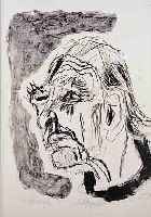 DIX, OTTO, *1891 - 1969, SELBSTPORTRäT, LITHOGRAPHIE, HANDSIGNIERT UND BEZEICHNET KüNSTLEREXEMPLAR, BETITELT, DATIERT68, CA. 42 ...