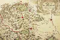 2 BLATT MIT ALTKOLOR. KUPFERSTICHK., V. IO. CHR. MüLLER BEI HOMANN IN NüRNBERG, CA. 1740: 1.) MARCHIONATUS MORAVIAE CIRCULUS ...