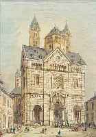ACHT STAHLSTICHE, DEUTSCH, UM 1850, VERSCH. ANSICHTEN VON SPEYER, TEILS KOLORIERT, VERSCH. GRößEN, PP