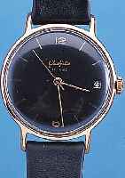 GLASHÜTTE HERRENARMBANDUHR, REF.-NR. 166776,DEUTSCHLAND UM 1965, METALL ROSE VERG., BER., EDELST.-BODEN GEDR., HANDAUFZUGKAL. 69,1, RINGUNR., ...