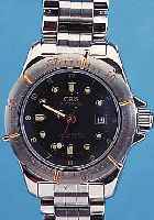 ORIS DAMENARMBANDUHR, DIVERS, AUTOMATIK, STAHLGEH. M. STAHLBAND, DREHB. TAUCHERLüNETTE,BODEN U. KRONE VERSCHR., AB HERST. BIS 200 M WASSERDT., ...