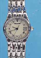 JAEGER LE COULTRE DAMENARMBANDUHR ALBATROS, REF.-NR. 146/311/8, SCHWEIZ UM 1995, EDELST. INCL. EDELST.-BAND, TEILW. MATT., TEILW. POL., ...