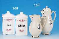 ZWEI KANNEN, SüDDEUTSCH, WOHL PFALZ, UM 1770-80, STEINGUT, BLAUE BLUMENMALEREI, ALTERSBEDINGT LEICHT BESCH., H. CA. 24 BZW. 17,5 CM