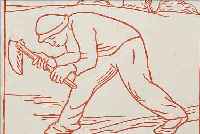 MAILLOL, ARISTIDE, 1861-1944, HOLZSCHNITT, STEMPELSIGNET, TROCKENSTEMPEL IM PAPIER, CA. 12,5 X 14 CM, PP