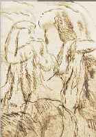 LäUGER, MAX, PROF., RADIERUNG, AUFSCHAUENDER ENGEL, IN DER PLATTE MONOGR. UND DAT. 1930, CA. 22 X 16,5 CM