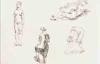 MAILLOL, ARISTIDE, 1861-1944, STUDIE ZU FRAUEN, RADIERUNG, HANDMONOGR. UND NUM. 45/90, CA. 17 X 23,5 CM, PP, U.GL., R.