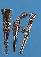 KONVOLUT: 5 TASCHENUHRSCHLüSSEL, TEILW. ENGLAND, TEILW. FRANKREICH, CA. 1820-1860, 1X FEIN RG 750/000, 1X VOLLPLAST. VERG. REVOLVER-DARST., 1X ...