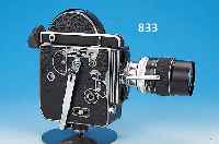 BOLEX 16MM KAMERA, BOLEX H 16 REFLEX MIT ADAPTIERTEM M-42 KB-OBJEKTIV ALFO 135MM 1:2.8UND M-42 GEWINDEADAPTER; ZUSTAND 4F