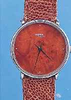 MOMO HERRENARMBANDUHR, REF.-NR. M0689A, SCHWEIZ UM 1992, EDELST. POL., FLACH, WASSER- GESCH., MINERALFLACHGL., ...