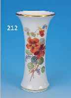 VASE, MEISSEN, UM 1860, PORZELLAN, SEHR SCHöNE, QUALITäTVOLLE BEMALUNG, GROßES BLUMEN-BOUQUET, GOLDRAND, H. 24,5 CM