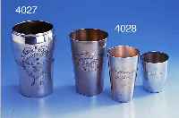 HOCHZEITSBECHER, DEUTSCH UM 1900, 900ER SILBER, INSCHRIFT SEK., REINER JUGEND- STIL, AUFWENDIG, UNIKAT, MEISTERMARKE UNGED., H 12.5 CM